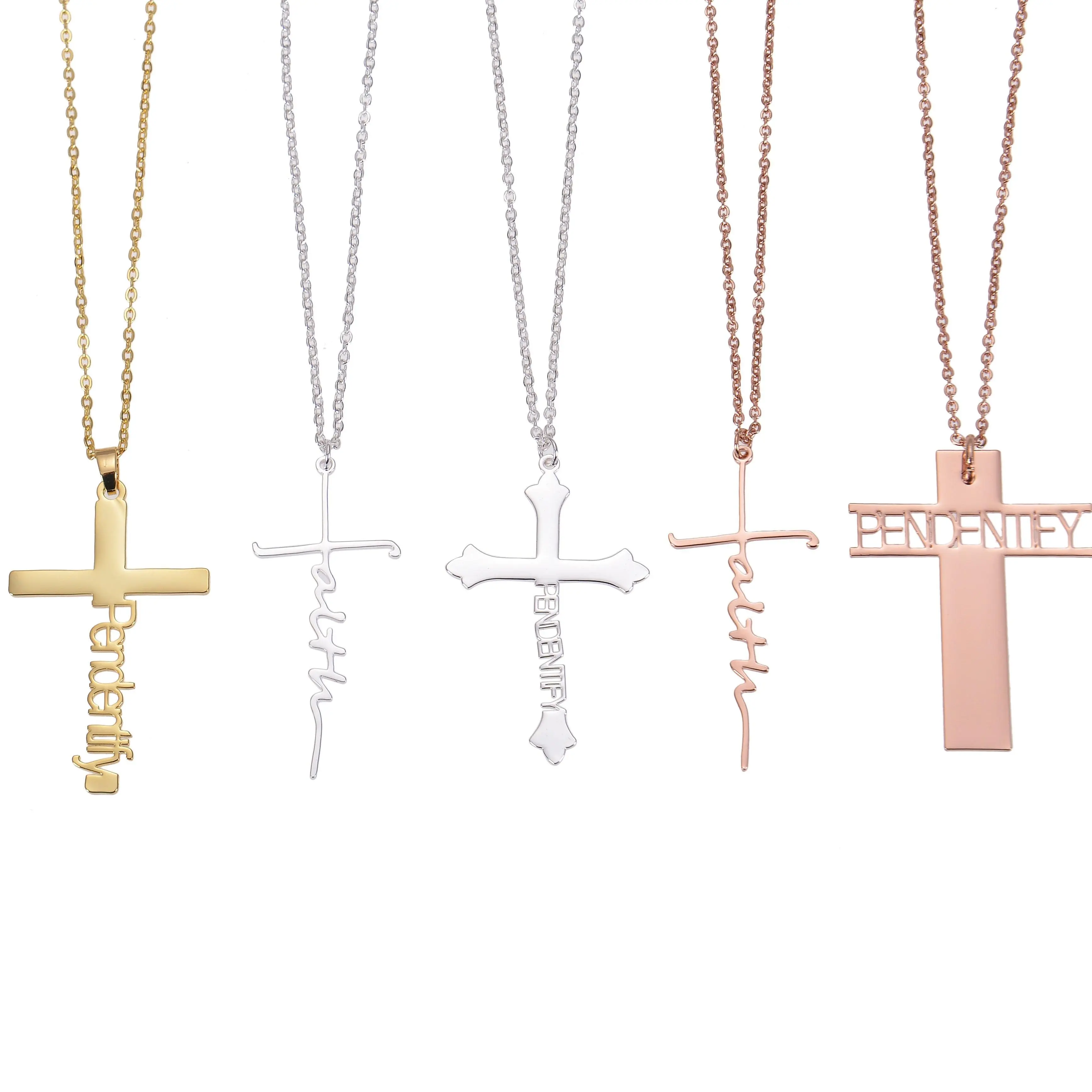 Personalized Cross Name Necklace