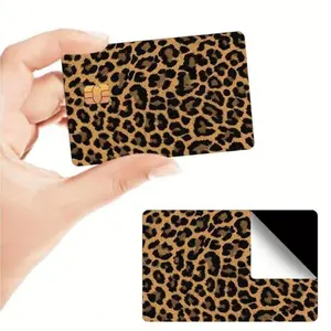 4-Pack Premium PVC Leopard Print Card Sticker Covers, Waterproof, Anti-Scratch, Bubble-Free Peel & Stick, Reusable, No Residue, Universal Fit for Debit & Credit Cards, Trendy Aesthetic Sports & Outdoor Protective Gear, Card Sticker Cover,summervibes