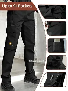 Men's Outdoor Workwear Pants Stylish Men's Long Pants with Multi-Functional Pockets Casual Fitted Pockets Khaki Trousers Ideal for Outdoor Adventures, Cycling, Hiking, and Fishing Casual Street Trousers