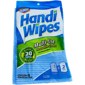 Clorox Handi Wipes Multi-Use Reusable Cleaning Cloths 21" X 11" 6 Count (Pack of 4)