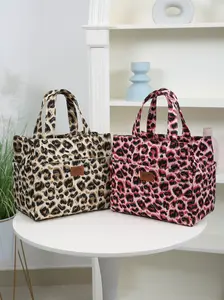 New Large Capacity Thick Fabric Tote Bag, Casual Trendy Bag, Fashion Simple Workwear Design with Zipper Half Closed, Side Cup Pocket, Front Zipper Pouch,Handbag, shopping bag, miscellaneous bag,Suitable for students, going out shopping, and office work.