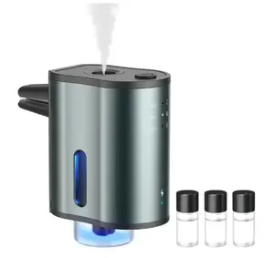 2026Smart Car Air Freshener with Three Adjustable Concentration Scent Levels, Portable Waterless Car Diffuser Air Freshener Car Aromatherapy Diffuser,  3*10ML Natural Perfume