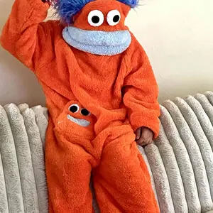 Kids Monster Onesie Costume – Funny Green Monster Hooded Pajama Jumpsuit, Ultra-Soft Plush Halloween Cosplay Outfit for Party & Sleepwear, Cute Animal Dress Up Gift for Boys Girls Fluffy Pajamas Pastel Cute Pajamas