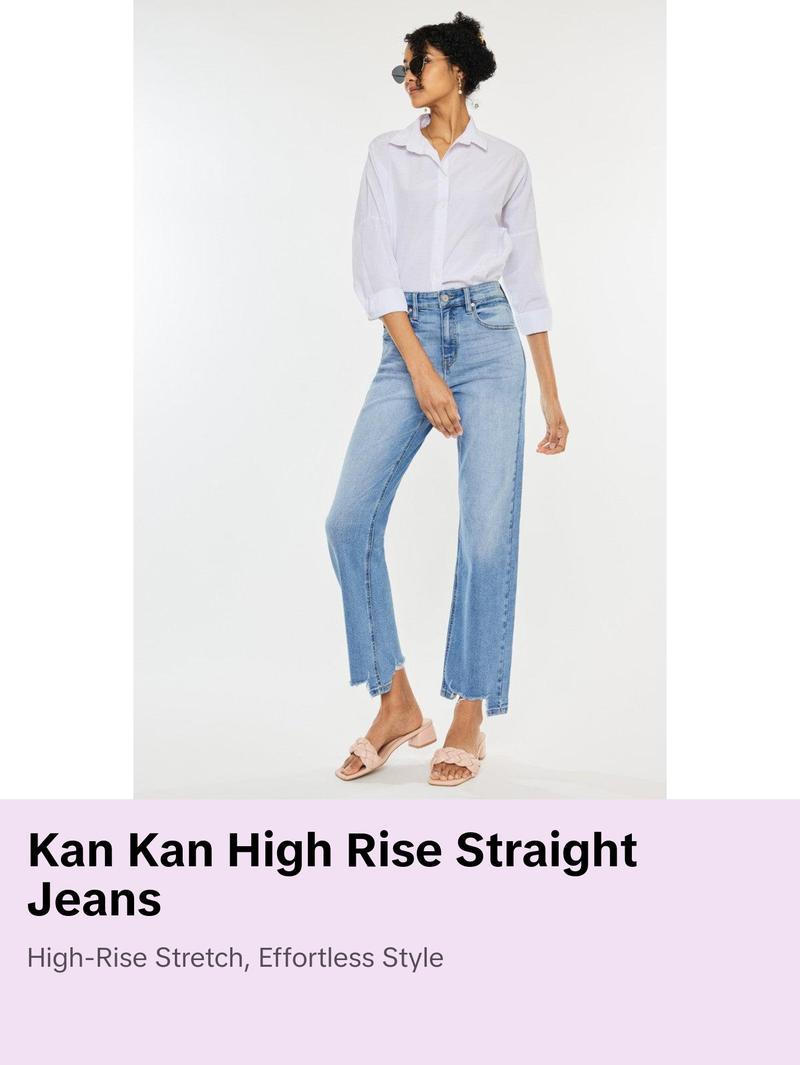 KAN KAN RAW EDGE HIGH RISE STRAIGHT JEAN