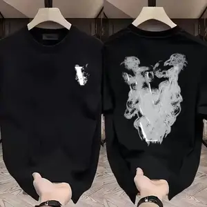 Men's printed short-sleeve T-shirt, perfect for summer casual wear, available in couple sets, stylish and loose-fit, youthful and vibrant Streetwear Crewneck   good graphic tees Breathable Classic