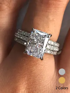 Elegant Rhinestone Decorated Marquise Cut Ring, Fashion Accessories for Women & Girls, Trendy All-match & Exquisite Jewelry for Birthday Gift