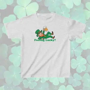 Leprechaun Shirt, St Patrick's Day Feeling Lucky Shirt, Luck of the Irish Trendy Retro Tee , St Paddy's Day Y2K, Classic Styles