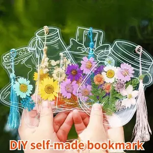 20/40 Pieces PVC Transparent Bookmarks, DIY Outdoor Craft Bookmarks, Handmade Bookmarks for Books and Gifts, Perfect for Crafting Enthusiasts