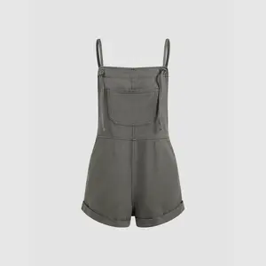 Cider Denim Pocket Ultra Short Romper