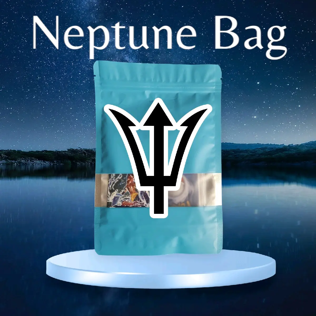 Neptune Bag with PSA/Beckett/CGC Graded Card and Pokemon Booster Pack