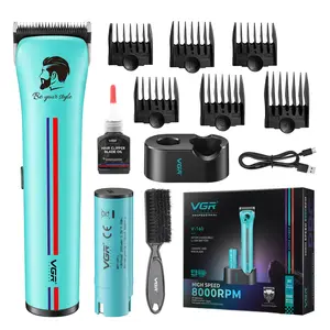 VGR 160 Hair Clippers for Men, Cordless Professional Hair Clippers with Dual Interchangeable Batteries 440min Runtime, 8000RPM Mens Clipper with All Metal Body & USB Charging summerwins