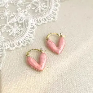 Silver Needle Pink Girlish Heart Love Flower Artificial Opal Pearl Earrings Fashion Earrings High-Grade Earrings Good luck,Mother's Day gifts,Fashion Accessories,Jewelry Pretty Studs earring stack magnetic earrings