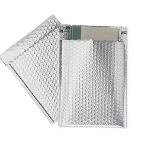 Silver Poly Bubble Mailers, 7x9 Inch Self Seal Padded Shipping Envelopes, Small Business Packaging, Bubble Envelopes, 1 Pack