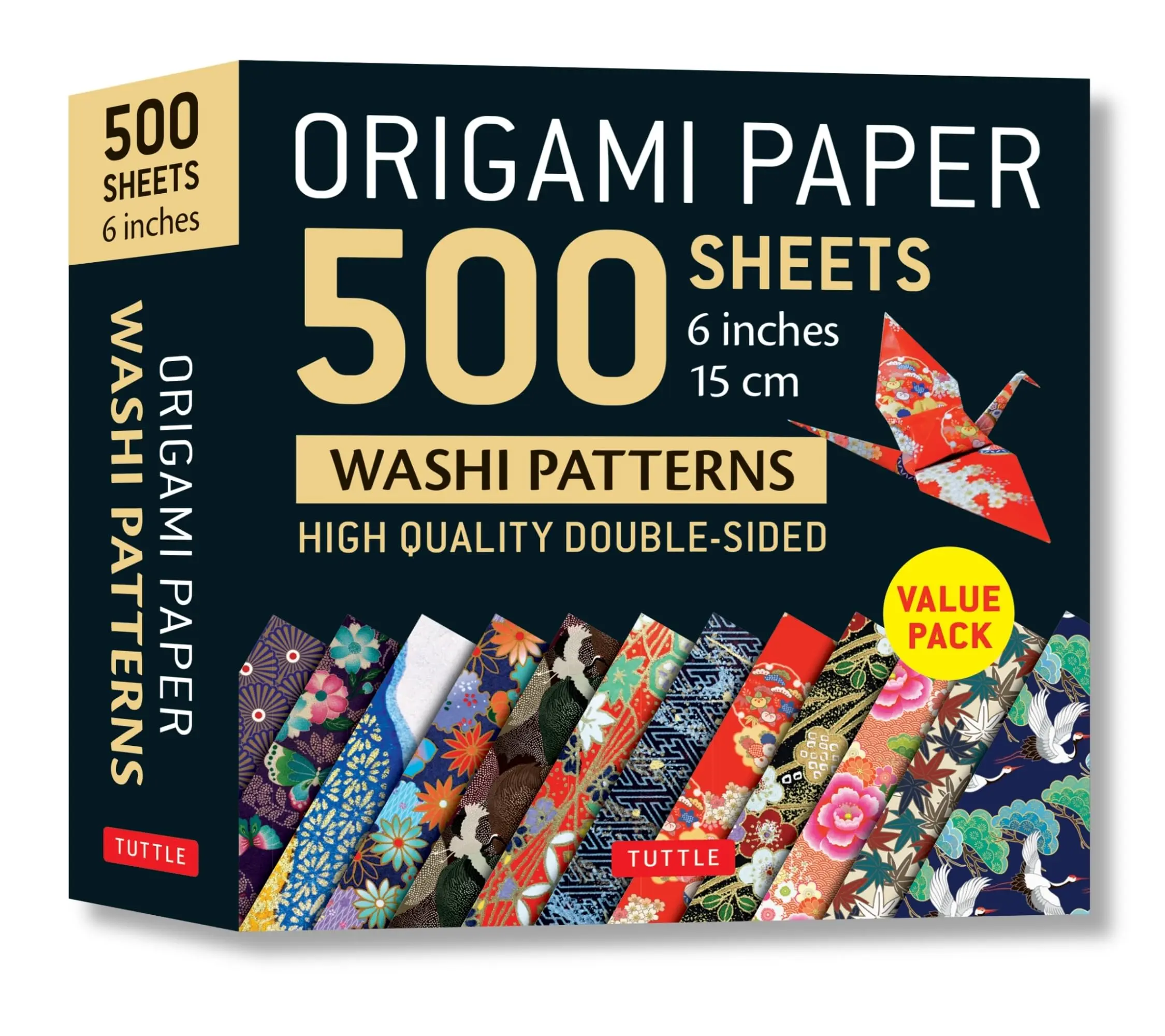 Origami Paper 500 Sheets Japanese Washi Patterns 6 (15 CM): Double-Sided Origami Sheets with 12 Different Designs (Instructions for 6 Projects Include -- Tuttle Studio - Other