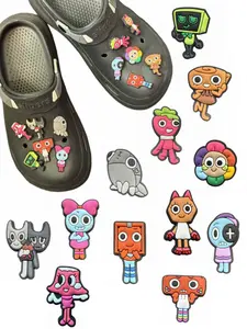 12 Piece Cartoon Fun Dandy World Series PVC Shoe Covers, DIY Detachable Waterproof Cute Shoe Decorations Gift Set