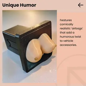 Unique Humor "Are Those Real?" Receiver Cover Bold Black Hitch with Peach Airbag Design for Memorable Towing Experience Parts Truck Vehicle Accessory