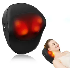 Rechargeable Back and Neck Massager with Heat, New Upgrade Back Massager for Pain Relief Deep Tissue,4D Massage Heads,20 Massage Contacts for Neck,Shoulder,Legs,Foot,Gifts for Women Men,back massager
