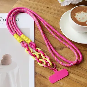 Creative Long Crossbody Strap, Two-Tone Knotted Strap, Colorful Phone Case Strap, Minimalist and Fashionable Crossbody Phone Strap
