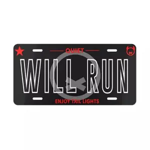 "Quiet Will Run" Funny Novelty License Plate Quiet Club Racing Custom Car Plate