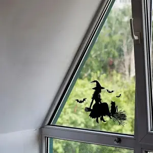 Halloween Witch Pumpkin Acrylic Decoration, Welcome Sign, Vintage Desktop Ornament, No Battery Needed, Includes Base, Perfect Halloween Gift