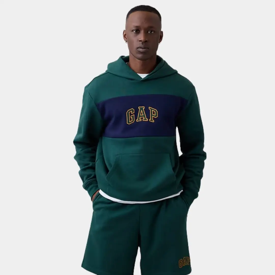 Men's GAP Relaxed Fit Hoodie, Menswear Tops, Soft Fabric, Ribbed Hem