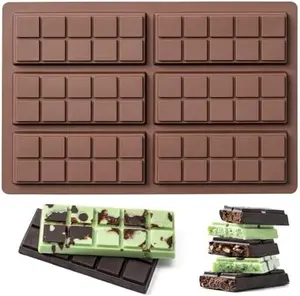 Chocolate Bar Mold,Non-Stick Chocolate Molds, 100% Food Grade Silicone Deep Mold for Dubai Pistachio Rod, Candy, Snacks, Knafeh Pistachio Rod and More(10 Snap)