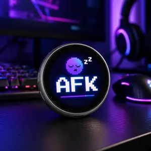 Gamer Gift Digital Mood Badge, Custom Streamer Status Pin, Funny Gaming Desk Decor, Personalized GIF Photo Video Badge for Gamers Badge Reel