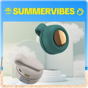 Summervibes Portable Silent Mini Bladeless Electric Fan with Rotating Body and Three-speed Adjustable Silent Cooling, Clip-on Fan, Waist-mounted Fan, Suitable for Outdoor Travel and Office Use, Summer Gift