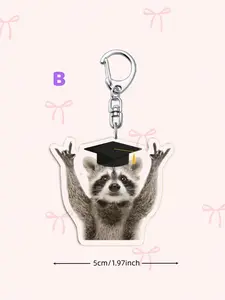 Creative Fox Acrylic Keychain, Cute Cartoon Design, Perfect Gift for Friends and Family, Ideal for Daily Use and Festive Occasions