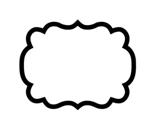Fancy Plaque Cookie Cutter - Monogram Plaque Cookie Cutter - Fancy Text Cookie - Ornate Plaque Stencil - Fancy Border Cookie Cutters Bakeware
