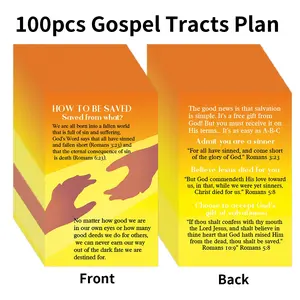 100pcs Bulk Inspirational Message Gospel Tract Cards - "How to Be Saved" Pocket-Sized Salvation Postcards with Bible Verses, Motivational Message, Scriptural Wisdom - Ideal Christian Gift for Men & Women, Inspirational Gifts