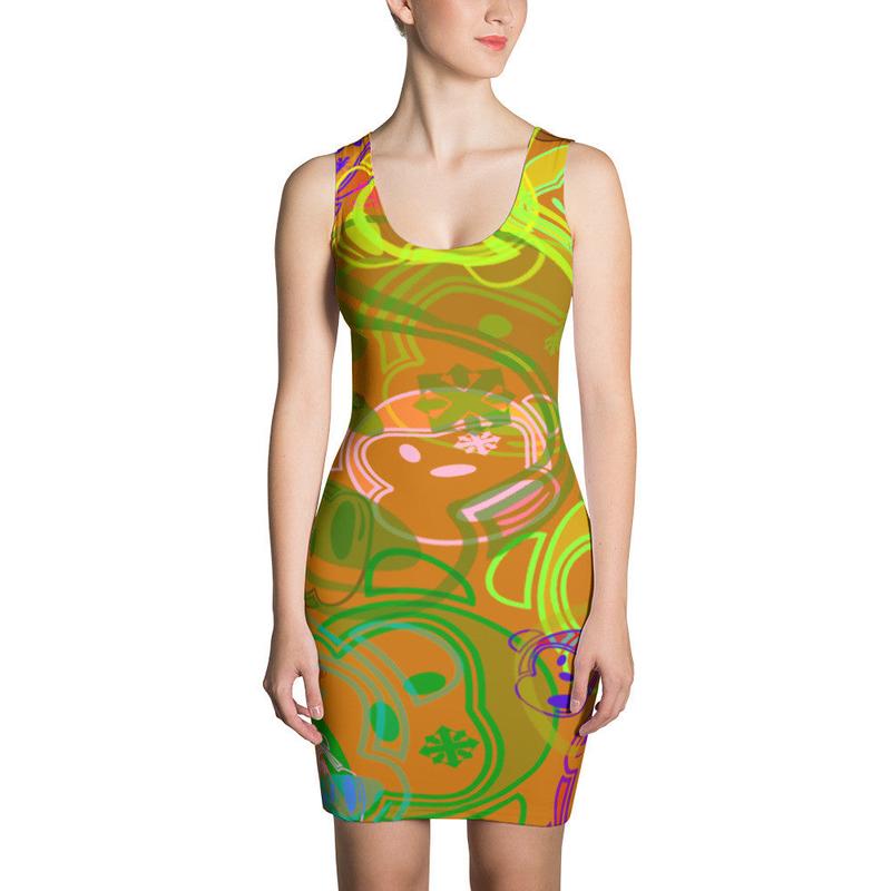 Rooted Khaos Orange Cut & Sew Dress