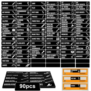 90 PCS Magnetic Toolbox Labels – 3.5"x1" Large Tool Box Stickers,Strong Magnets for Tools Chest Drawer Organization – Fits U.S. General Tool Box Accessories & All Steel Tools Cabinets