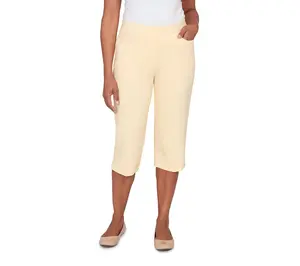 Alfred Dunner Women's Pastel Millenium Allure Clamdigger Pants