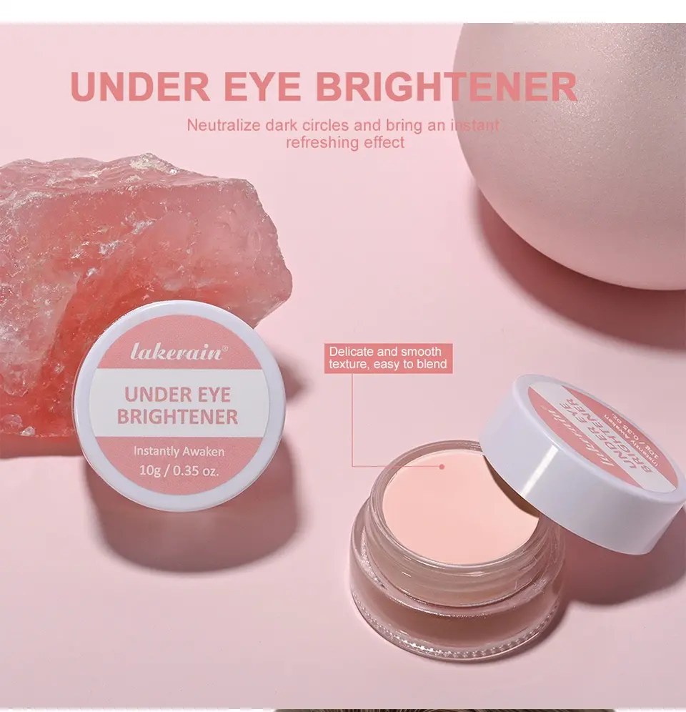 Under-eye brightener, under-eye concealer for older women, color-correcting pot concealer for dark circles—brightening makeup, under-eye concealer