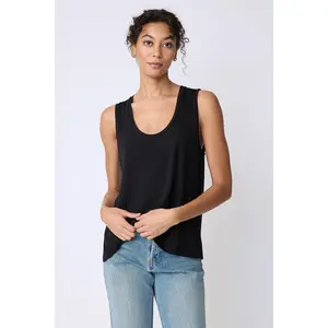 Sandra Scoop Tank Black