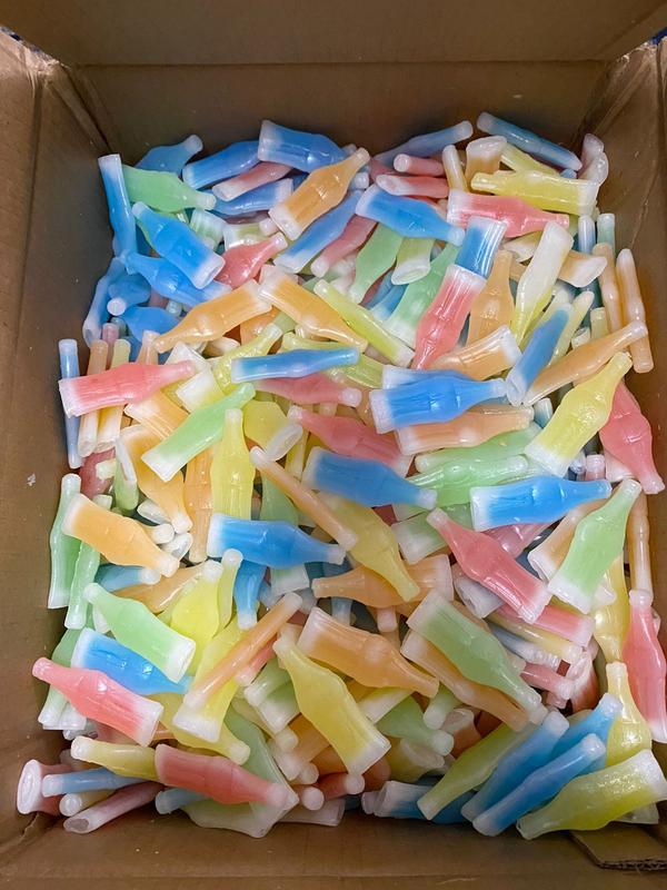 Rich & Richers Vintage Wax Bottle Candy 1 Pound Pack of Chewy Fruity Bonbons Sour Variety Gummy Juice Flavored Syrups Cherry Orange Lemon Blue Raspberry Green Apple Nostalgic Snack Sweet Fruit Gift TikTok Halloween Treat - Trick-or-Treat Bulk bag