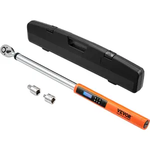 TikTokShopBlackFridayVEVOR Digital Torque Wrench, 1/2" Drive Electronic Torque Wrench, Torque Wrench Kit 25-250ft.lb/34-340n.m Torque Range Accurate to ±2%, 3-Mode Adjustable Torque Wrench Set with LED Buzzer Calibration