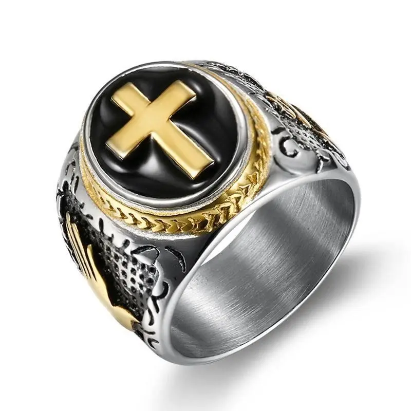 women and men's titanium steel  men's ring, black Epoxy God's hand ring. couple ring