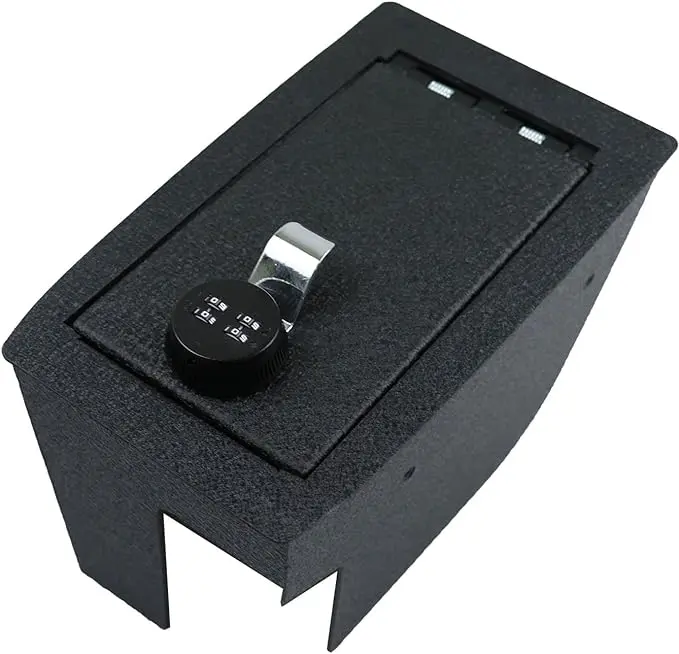 Center Console Safe Vault - KEREN Console Gun Safe Box Compatible with Ford Escape 2020-2024, 4 Digit Combination Lock