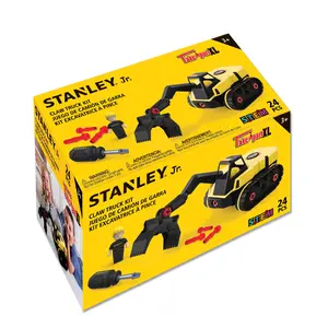 Stanley Jr Claw Truck Kit with 8 Plastic Parts 2 Wheels 11 Screws & Screwdriver for Kids Ages 3+ STEM Building Fun Toy
