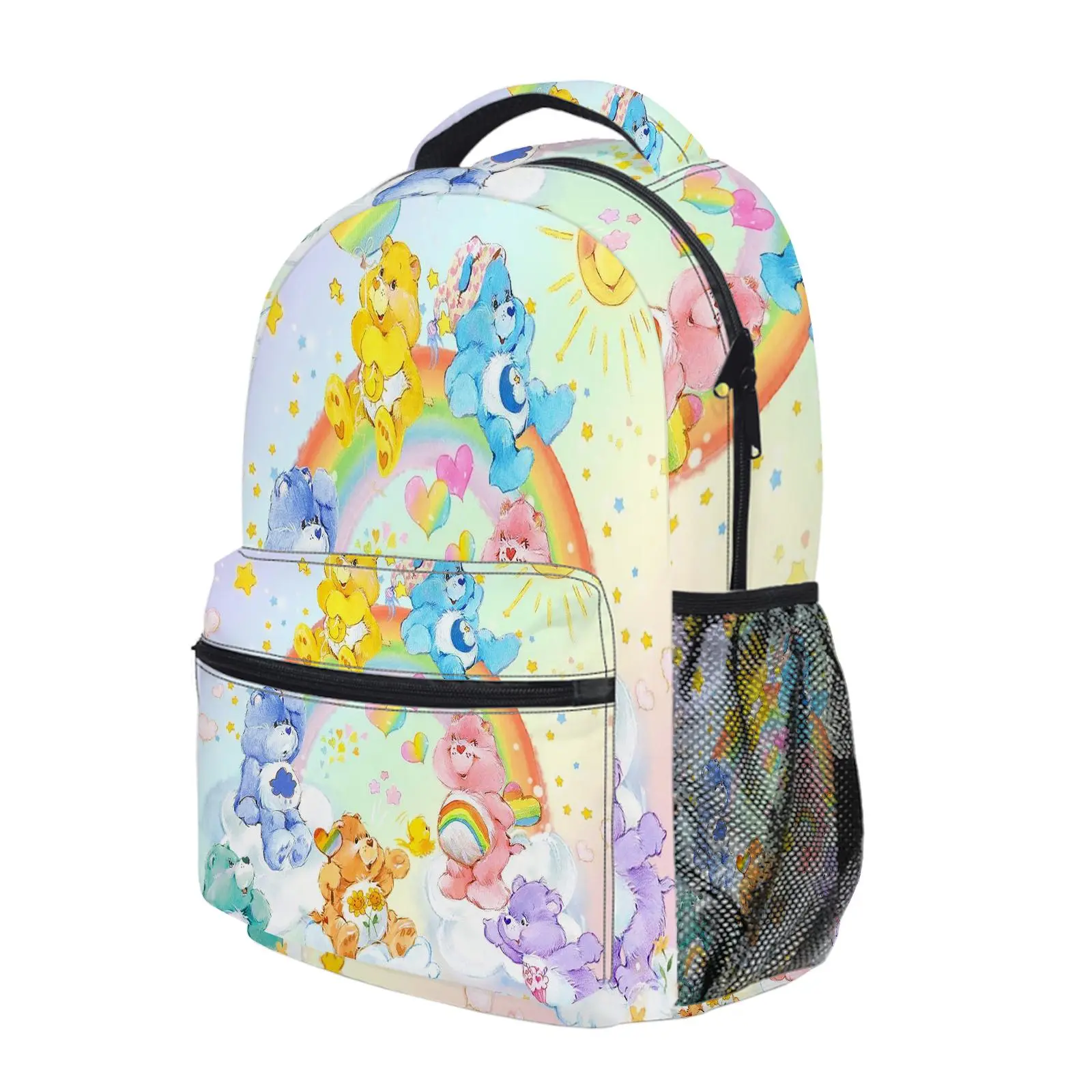 Y2K Fashion School Backpack for Teen Girls, Cute Cartoon Aesthetic Student Bookbag with Padded Shoulder Straps, Large Capacity Casual Daypack and Travel Bag for Kids L-518
