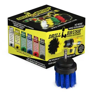 2in Blue Brush - Medium Stiffness - Long Bristles - Pool & Marine Cleaning | 2in-L-B-QC-DB