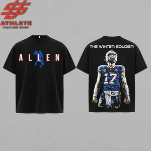 [LEO] Josh Allen 17 Graphic Premium Cotton Hoodie Sweatshirt T-Shirt For Bills Mafia, Bills Football Fans Apparel, Football Streetwear Tee, Gift For Football Fan Graphic Tee