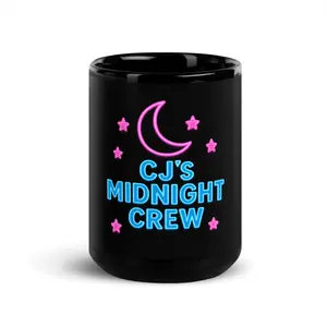 CJ's Midnight Crew Black Glossy Mug
