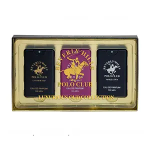 Beverly Hills Polo Club BHPC MEN 3PC 0.68OZ LUXURIOUS OUD POCKET SPRAY COLLECTION Travel Size Portable Cologne Sprayers
