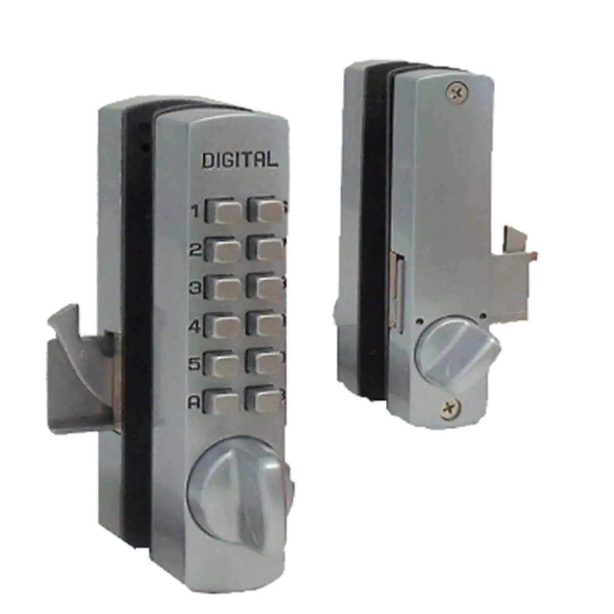 212 MAIN Lockey C-150-OB Mechanical Keyless Combination Lock - Oil Rubbed Bronze Surface Mount Hook Bolt Door Hardware for Motorcycle Sliding Doors, Narrow Frames