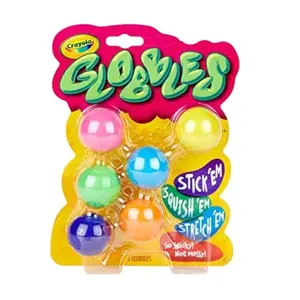 Crayola Globbles Fidget Toy (6ct), Stocking Stuffers for Kids, White Elephant Gifts, Sticky Stress Ball for Adults & Kids, Squishy Balls, Calming Sensory Toys for Stress Relief