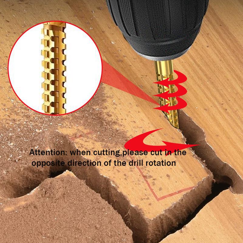 2-in-1 HSS Titanium Coated Drill & Saw Bit Set, Drill and Saw Combo Twist Drill Bit Set for Electric Drills,Complete Sizes 3-8mm for Wood, Metal, Plastic, Metal Wood Hole