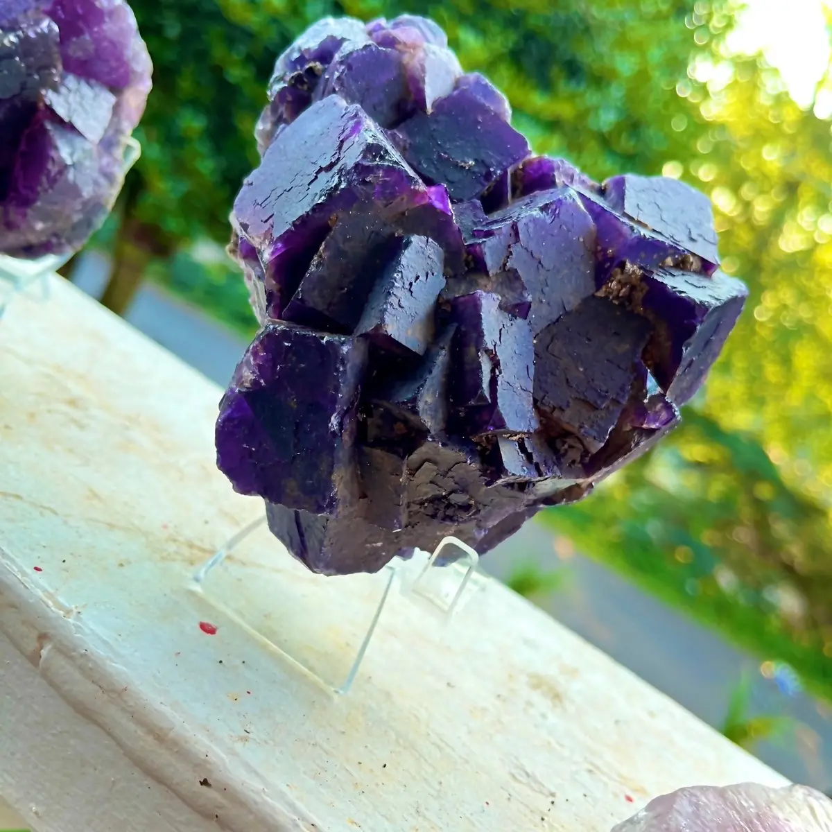 Rare Purple (Violet) Fluorite | Heart Shaped | Healing Crystal | Cubic Cluster